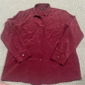 Rails Silk Merlot Rhett button shirt